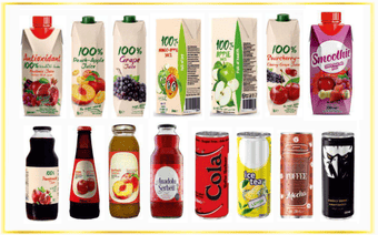 100 Fruit juices and Flavored Drinks